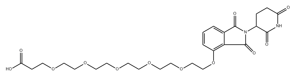 1-((2-(2,6-dioxopiperidin-3-yl)-1,3-dioxoisoindolin-4-yl)oxy)-3,6,9,12,15-pentaoxaoctadecan-18-oic acid Structure