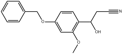 β-Hydroxy-2-methoxy-4-(phenylmethoxy)benzenepropanenitrile Structure