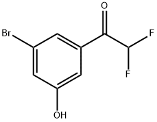 1-(3-Bromo-5-hydroxyphenyl)-2,2-difluoroethanone Structure