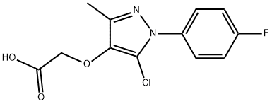 2-5-Chloro-1-(4-fluorophenyl)-3-methyl-1H-pyrazol-4-yloxyacetic acid Structure