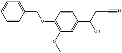 β-Hydroxy-3-methoxy-4-(phenylmethoxy)benzenepropanenitrile Structure