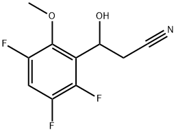 2,3,5-Trifluoro-β-hydroxy-6-methoxybenzenepropanenitrile Structure