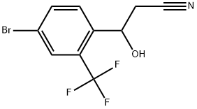 4-Bromo-β-hydroxy-2-(trifluoromethyl)benzenepropanenitrile Structure