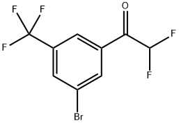 1-(3-Bromo-5-(trifluoromethyl)phenyl)-2,2-difluoroethanone Structure