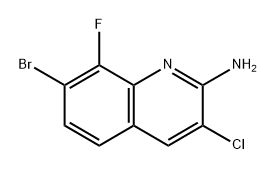 7-Bromo-3-chloro-8-fluoroquinolin-2-amine Structure