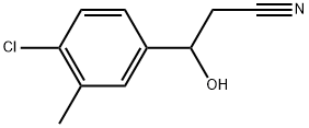 4-Chloro-β-hydroxy-3-methylbenzenepropanenitrile Structure