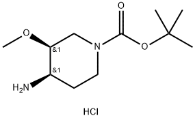 tert-Butyl (3S,4R)-4-amino-3-methoxypiperidine-1-carboxylate hydrochloride Structure