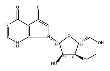 3'-O-Methyl-7-deaza-7-F-Inosine 구조식 이미지