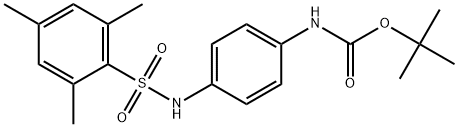 tert-butyl N-[4-(2,4,6-trimethylbenzenesulfonamido)phenyl]carbamate Structure