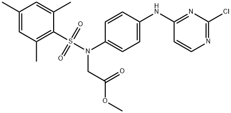 methyl 2-(N-{4-[(2-chloropyrimidin-4-yl)amino]phenyl}-2,4,6-trimethylbenzenesulfonamido)acetate Structure