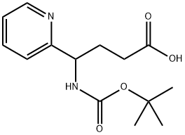 4-tert-Butoxycarbonylamino-4-pyridin-2-yl-butyric acid 구조식 이미지
