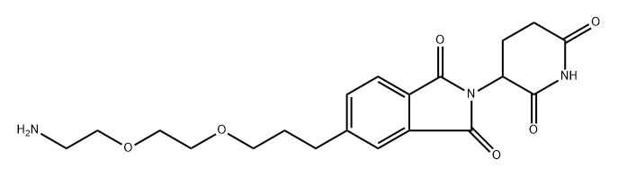 5-(3-(2-(2-aminoethoxy)ethoxy)propyl)-2-(2,6-dioxopiperidin-3-yl)isoindoline-1,3-dione Structure
