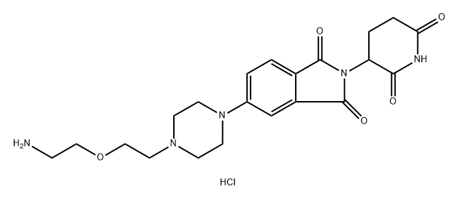 Thalidomide-Piperazine-PEG1-NH2 hydrochloride Structure