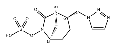 Sulfuric acid, mono[(1R,2S,5R)-7-oxo-2-(1H-1, 2,3-triazol-1-ylmethyl)-1,6-diazabicyclo[3.2.1] oct-6-yl] ester Structure