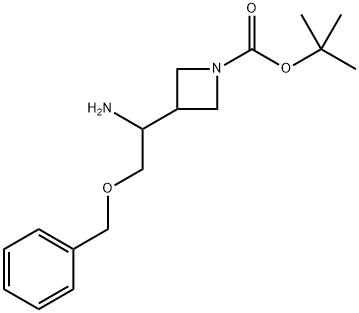 tert-Butyl 3-(1-amino-2-(benzyloxy)ethyl)azetidine-1-carboxylate 구조식 이미지