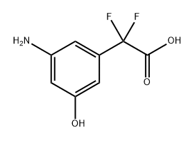 2-(3-Amino-5-hydroxyphenyl)-2,2-difluoroacetic acid 구조식 이미지