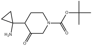 tert-butyl 4-(1-aminocyclopropyl)-3-oxopiperidine-1-carboxylate Structure