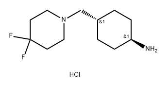 (1r,4r)-4-((4,4-difluoropiperidin-1-yl)methyl)cyclohexanamine dihydrochloride Structure