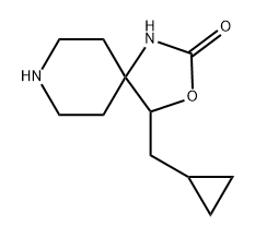 rac-4-(cyclopropylmethyl)-3-oxa-1,8-diazaspiro[4.5]decan-2-one Structure