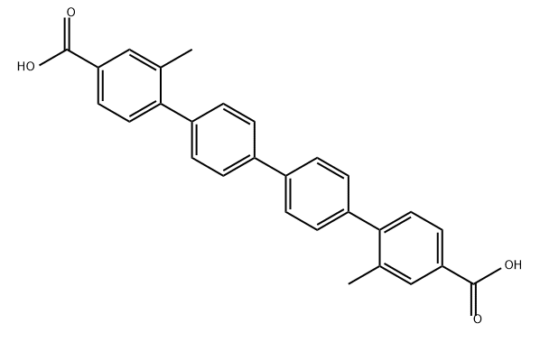 2',2"-dimethyl-[1,1':4',1":4",1"'-quaterphenyl]-4,4"'-dicarboxylic acid Structure