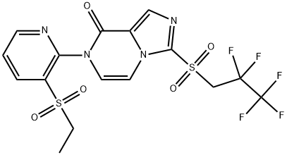 7-3-(Ethylsulfonyl)-2-pyridinyl-3-(2,2,3,3,3-pentafluoropropyl)sulfonylimidazo1,5-apyrazin-8(7H)-one Structure