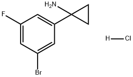 Cyclopropanamine, 1-(3-bromo-5-fluorophenyl)-, hydrochloride (1:1) Structure