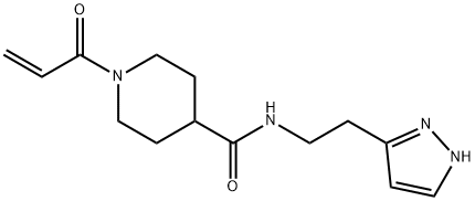 1-(1-Oxo-2-propen-1-yl)-N-[2-(1H-pyrazol-3-yl)ethyl]-4-piperidinecarboxamide 구조식 이미지