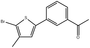 1-[3-(5-Bromo-4-methyl-2-thienyl)phenyl]ethanone Structure