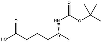 (R)-5-((tert-Butoxycarbonyl)amino)hexanoic acid Structure