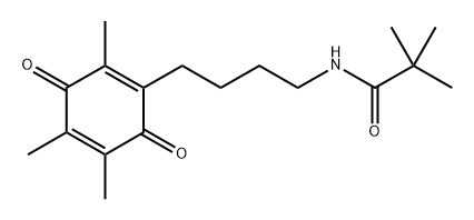 N-(4-(2,4,5-trimethyl-3,6-dioxocyclohexa-1,4-dien-1-yl)butyl)pivalamide Structure