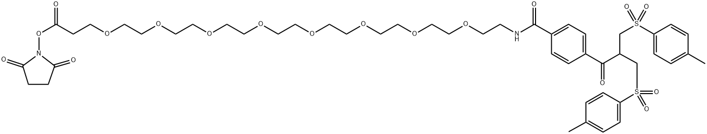 Bis-sulfone-PEG8-NHS Ester Structure