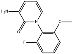 3-Amino-1-(2-fluoro-6-methoxyphenyl)-2(1H)-pyridinone Structure