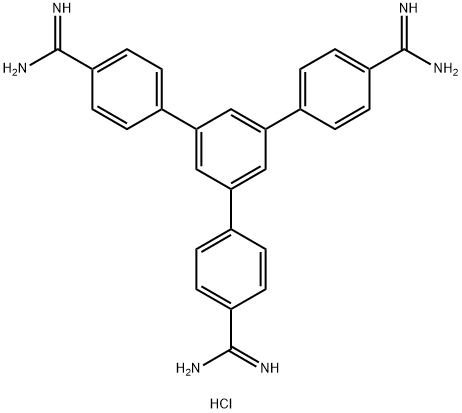 5'-(4-carbamimidoylphenyl)-[1,1':3',1''-terphenyl]-4,4''-bis(carboximidamide),hydrochloride(1:3) Structure