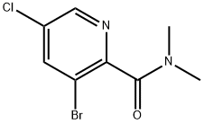 3-bromo-5-chloro-N,N-dimethylpicolinamide Structure