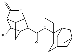2-ethyladamantan-2-yl 7-hydroxy-2-oxohexahydro-2H-3,5-methanocyclopenta[b]furan-6-carboxylate Structure