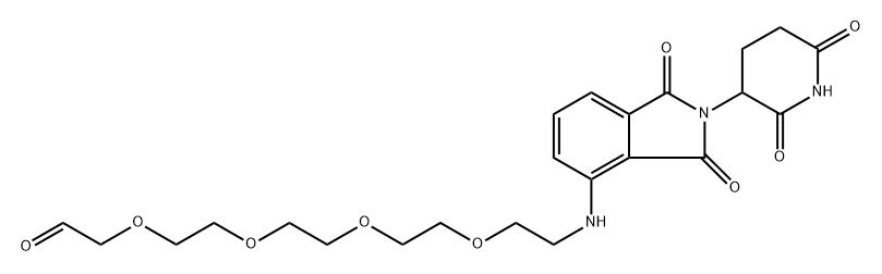 Pomalidomide-NH-PEG4-CH2CHO Structure