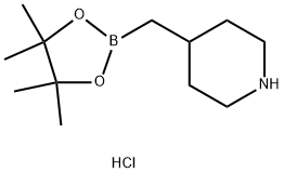 Piperidine, 4-[(4,4,5,5-tetramethyl-1,3,2-dioxaborolan-2-yl)methyl]-, hydrochloride (1:1) 구조식 이미지