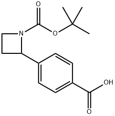 4-(1-(tert-butoxycarbonyl)azetidin-2-yl)benzoic acid Structure