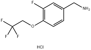 3-Fluoro-4-(2,2,2-trifluoro-ethoxy)-benzylamine hydrochloride Structure