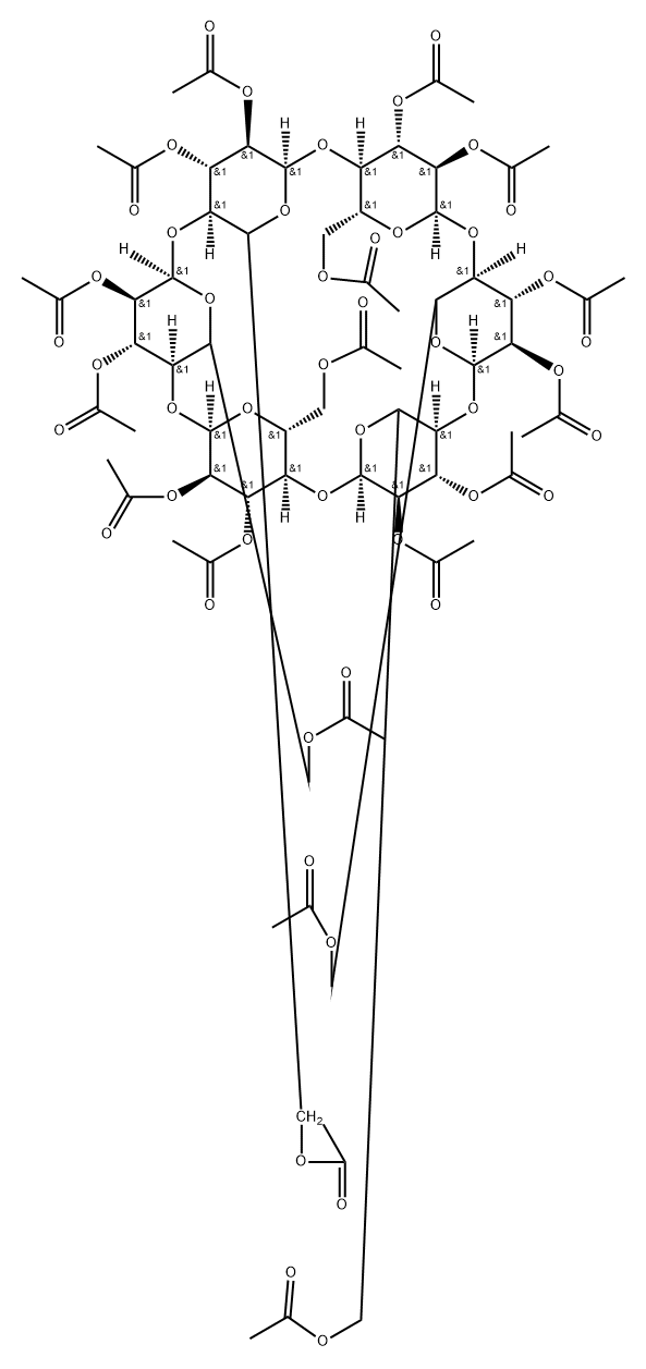 .alpha.-Cyclodextrin, octadecaacetate Structure