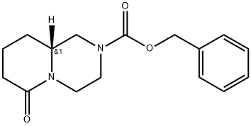 (R)-6-Oxo-octahydro-pyrido[1,2-a]pyrazine-2-carboxylic acid benzyl ester Structure