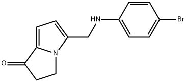 5-(4-Bromophenyl)aminomethyl-2,3-dihydro-1H-pyrrolizin-1-one Structure