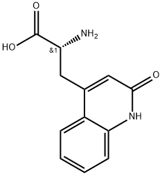 4-Quinolinepropanoic acid, α-amino-1,2-dihydro-2-oxo-, (αR)- 구조식 이미지