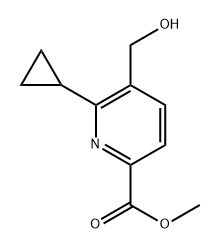 methyl 6-cyclopropyl-5-(hydroxymethyl)pyridine-2-carboxylate Structure