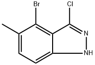 4-Bromo-3-chloro-5-methyl-1H-indazole Structure