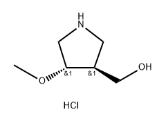 3-Pyrrolidinemethanol, 4-methoxy-, hydrochloride (1:1), (3S,4S)- 구조식 이미지