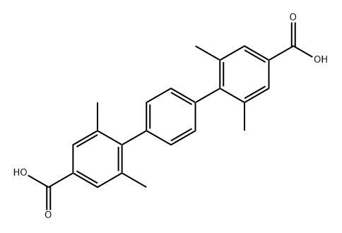 1,1':4',1''-Terphenyl]-4,4''-dicarboxylic acid, 3,3'',5,5'''-tetramethyl- Structure