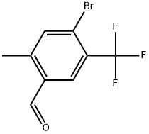 4-Bromo-2-methyl-5-(trifluoromethyl)benzaldehyde Structure