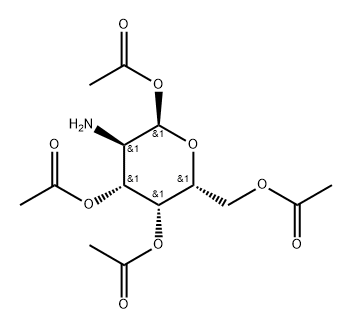 α-D-Galactopyranose, 2-amino-2-deoxy-, 1,3,4,6-tetraacetate Structure