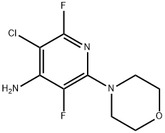 4-Pyridinamine, 3-chloro-2,5-difluoro-6-(4-morpholinyl)- Structure